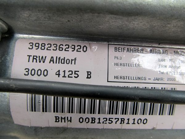 Bolsa de Aire (Airbag) Copiloto BMW E38 No OEM 72128236292-7850