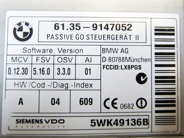 Modulo de Control Passiv Go BMW E93 No OEM 61359147052-6575